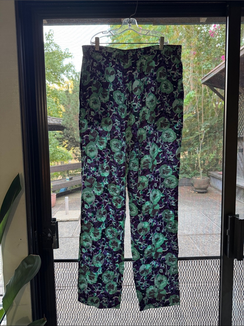 Vintage Pendleton Green and Purple Floral Maxi Pants